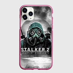 Чехол iPhone 11 Pro матовый Stalker 2 heart of Chornobyl radiation, цвет: 3D-малиновый