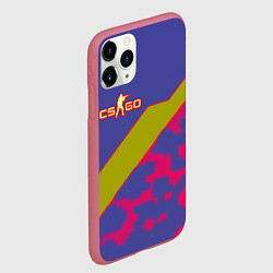 Чехол iPhone 11 Pro матовый Counter strike camo line, цвет: 3D-малиновый — фото 2
