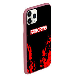 Чехол iPhone 11 Pro матовый Farcry6 краски красные, цвет: 3D-малиновый — фото 2