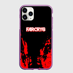 Чехол iPhone 11 Pro матовый Farcry6 краски красные, цвет: 3D-фиолетовый