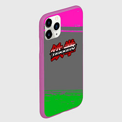 Чехол iPhone 11 Pro матовый Tekken краски неоновые, цвет: 3D-фиолетовый — фото 2
