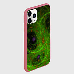 Чехол iPhone 11 Pro матовый Зелёный дым абстракция, цвет: 3D-малиновый — фото 2