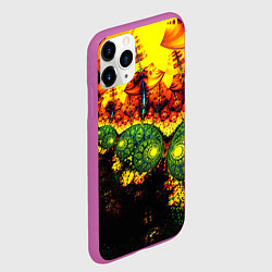 Чехол iPhone 11 Pro матовый Абстракция осколки, цвет: 3D-фиолетовый — фото 2