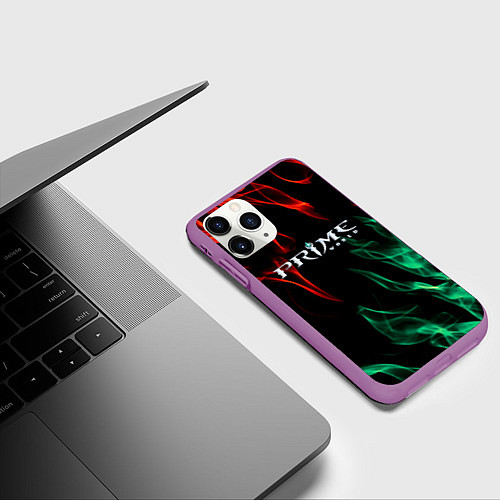 Чехол iPhone 11 Pro матовый Prima world flame / 3D-Фиолетовый – фото 3