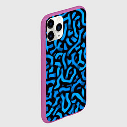 Чехол iPhone 11 Pro матовый Синее граффити, цвет: 3D-фиолетовый — фото 2