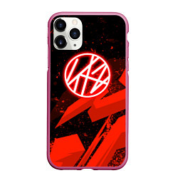 Чехол iPhone 11 Pro матовый Stray kids - красная абстракция, цвет: 3D-малиновый