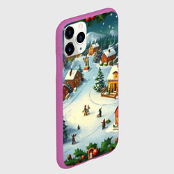 Чехол iPhone 11 Pro матовый Каникулы нового года, цвет: 3D-фиолетовый — фото 2