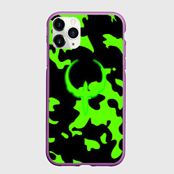 Чехол iPhone 11 Pro матовый Quake camo, цвет: 3D-фиолетовый
