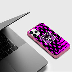 Чехол iPhone 11 Pro матовый Rainbow six game, цвет: 3D-малиновый — фото 2