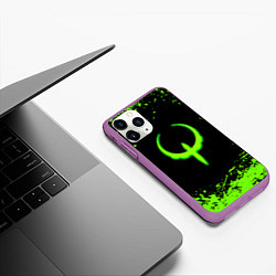 Чехол iPhone 11 Pro матовый Quake кислотные краски, цвет: 3D-фиолетовый — фото 2