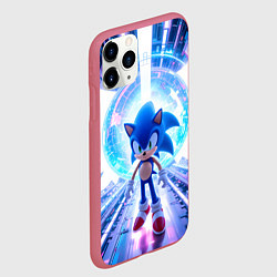 Чехол iPhone 11 Pro матовый Sonic неоновые крылья, цвет: 3D-малиновый — фото 2