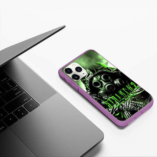 Чехол iPhone 11 Pro матовый Stalker II / 3D-Фиолетовый – фото 3