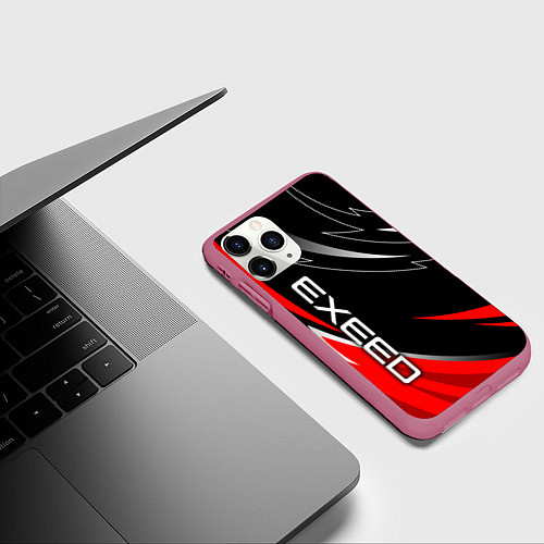 Чехол iPhone 11 Pro матовый Exeed - red uniform / 3D-Малиновый – фото 3