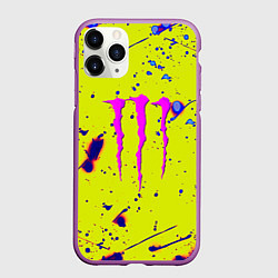Чехол iPhone 11 Pro матовый Monster energy краски, цвет: 3D-фиолетовый
