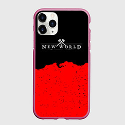 Чехол iPhone 11 Pro матовый New world ночь, цвет: 3D-малиновый