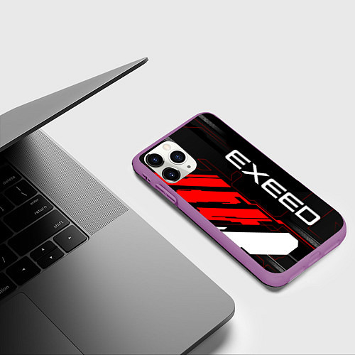 Чехол iPhone 11 Pro матовый Exeed - red uniform / 3D-Фиолетовый – фото 3