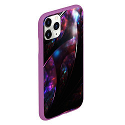 Чехол iPhone 11 Pro матовый Неоновая психоделика абстракция, цвет: 3D-фиолетовый — фото 2