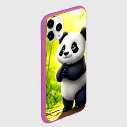 Чехол iPhone 11 Pro матовый Пандочка, цвет: 3D-фиолетовый — фото 2