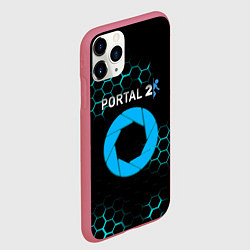 Чехол iPhone 11 Pro матовый Portal соты броня, цвет: 3D-малиновый — фото 2