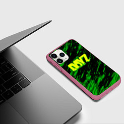 Чехол iPhone 11 Pro матовый Dayz кислотное лого краски, цвет: 3D-малиновый — фото 2