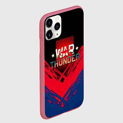 Чехол iPhone 11 Pro матовый Warthunder sport geometry, цвет: 3D-малиновый — фото 2