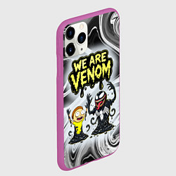 Чехол iPhone 11 Pro матовый We are Venom - Morty, цвет: 3D-фиолетовый — фото 2