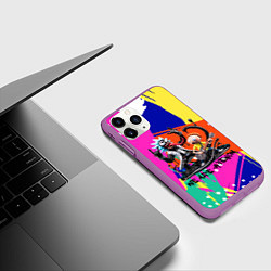 Чехол iPhone 11 Pro матовый Rick-Venom and Morty - rock group, цвет: 3D-фиолетовый — фото 2