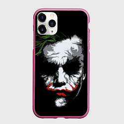Чехол iPhone 11 Pro матовый Joker - хит леджер, цвет: 3D-малиновый