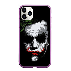 Чехол iPhone 11 Pro матовый Joker - хит леджер, цвет: 3D-фиолетовый