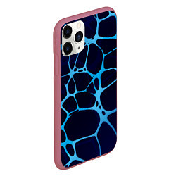 Чехол iPhone 11 Pro матовый Aqua - абстракция, цвет: 3D-малиновый — фото 2