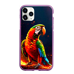 Чехол iPhone 11 Pro матовый Ара в огне, цвет: 3D-фиолетовый