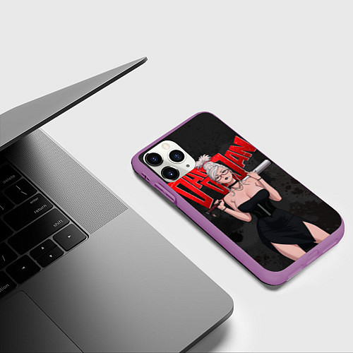 Чехол iPhone 11 Pro матовый Seiko granny / 3D-Фиолетовый – фото 3