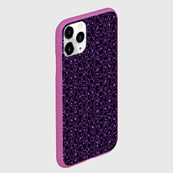 Чехол iPhone 11 Pro матовый Тёмный фиолетовый волнистый паттерн, цвет: 3D-фиолетовый — фото 2