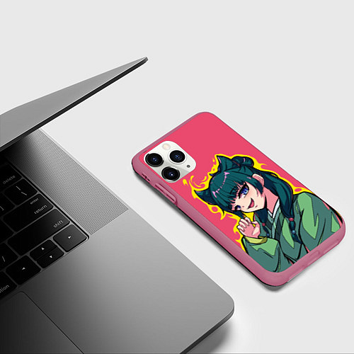 Чехол iPhone 11 Pro матовый Монолог фармацевта - Маомао / 3D-Малиновый – фото 3