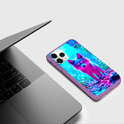 Чехол iPhone 11 Pro матовый Сказочный волчок, цвет: 3D-фиолетовый — фото 2