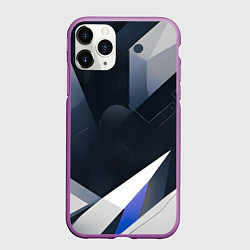 Чехол iPhone 11 Pro матовый Абстракция город следующего века, цвет: 3D-фиолетовый