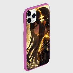 Чехол iPhone 11 Pro матовый Грустная девушка воин, цвет: 3D-фиолетовый — фото 2