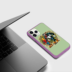 Чехол iPhone 11 Pro матовый Venom and Spider-Trump - meme, цвет: 3D-фиолетовый — фото 2