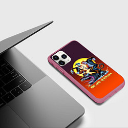 Чехол iPhone 11 Pro матовый Two Donalds and Venom - meme, цвет: 3D-малиновый — фото 2