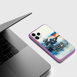 Чехол iPhone 11 Pro матовый Русские не сдаются, цвет: 3D-фиолетовый — фото 2