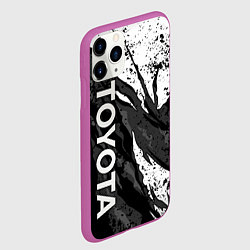 Чехол iPhone 11 Pro матовый Toyota - белый разрыв, цвет: 3D-фиолетовый — фото 2