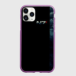 Чехол iPhone 11 Pro матовый Shepard N7 - светлый, цвет: 3D-фиолетовый