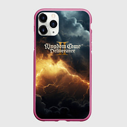 Чехол iPhone 11 Pro матовый Kingdom Come Deliverance 2 лого на черном небе