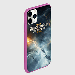 Чехол iPhone 11 Pro матовый Kingdom Come Deliverance 2 молнии, цвет: 3D-фиолетовый — фото 2