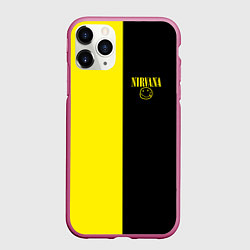 Чехол iPhone 11 Pro матовый Нирвана два цвета, цвет: 3D-малиновый