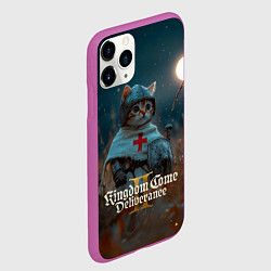 Чехол iPhone 11 Pro матовый Kingdom Come Deliverance 2 рыцарь котенок, цвет: 3D-фиолетовый — фото 2