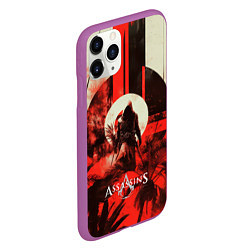 Чехол iPhone 11 Pro матовый Assassins Creed ninja, цвет: 3D-фиолетовый — фото 2