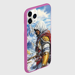 Чехол iPhone 11 Pro матовый Assassins Creed winter, цвет: 3D-фиолетовый — фото 2