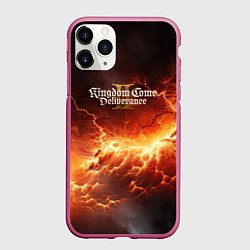 Чехол iPhone 11 Pro матовый Kingdom Come Deliverance 2 logo, цвет: 3D-малиновый