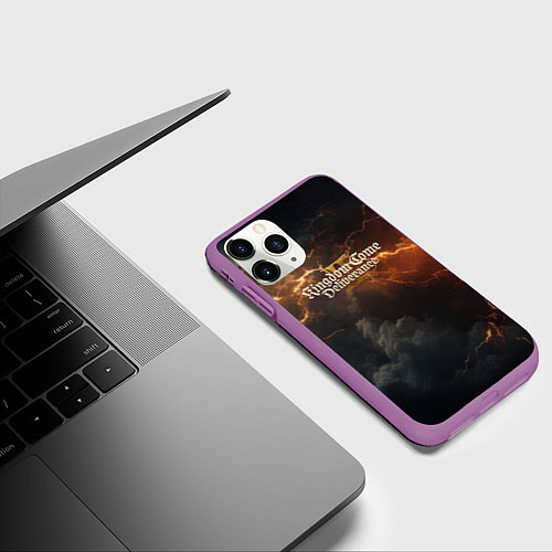 Чехол iPhone 11 Pro матовый Kingdom Come Deliverance 2 dark sky / 3D-Фиолетовый – фото 3